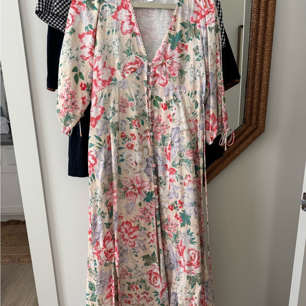 Kivari Checkered and Floral Dress